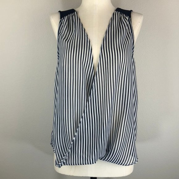 Nordstrom Love Tree Striped Wrap Blouse